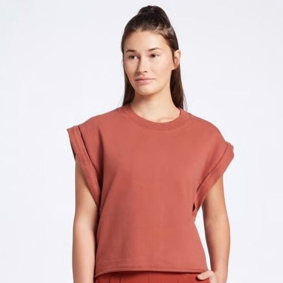 Calla Oversized Cotton Top Women’s XL Brown Tank Tunic Style Minimal - Picture 1 of 16